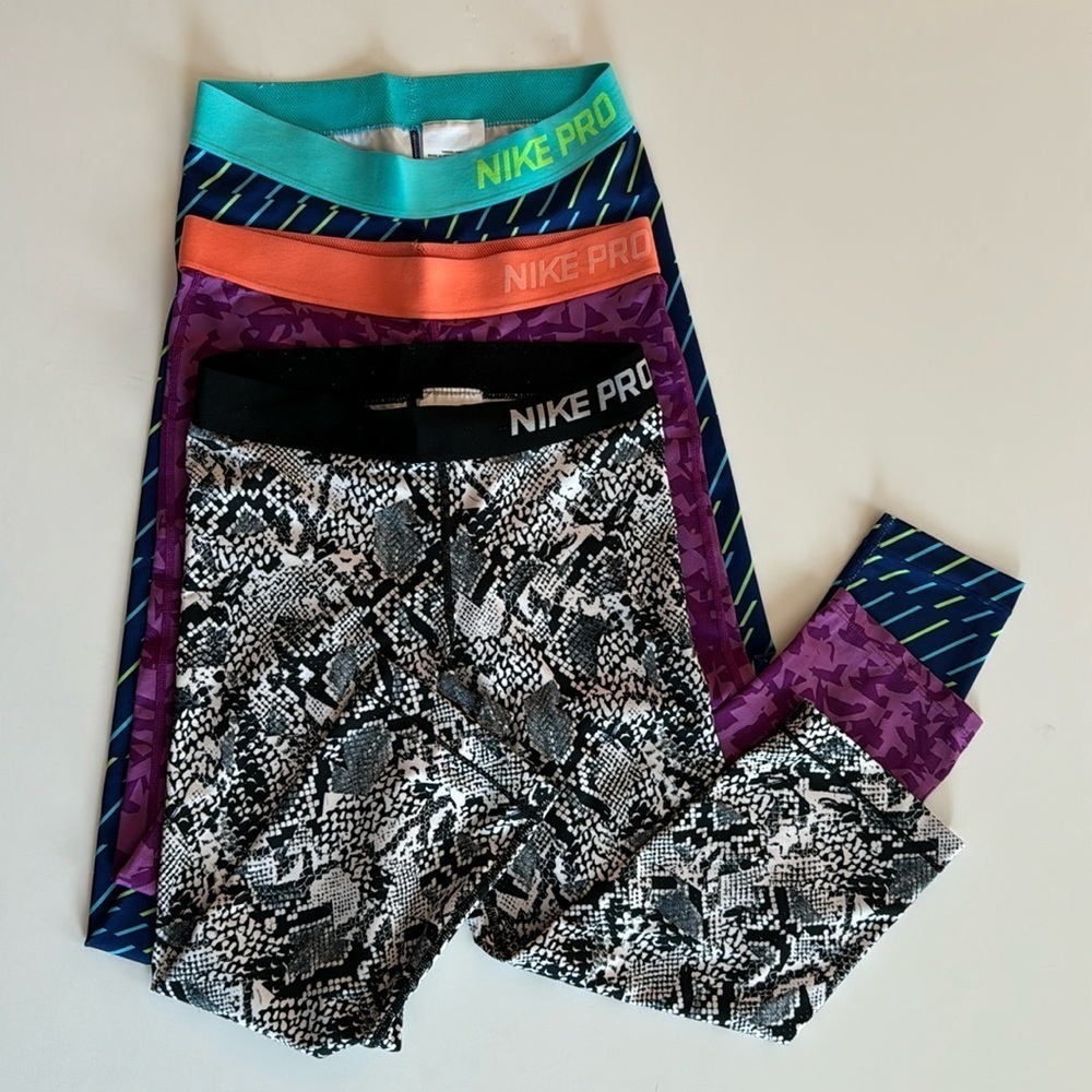 Nike Pro tights, set of 3 pairs included, all women’s S, in EUC